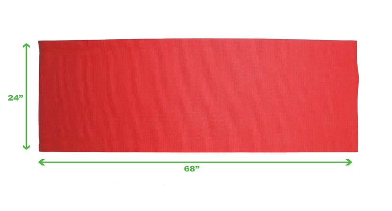 Mind Reader All Purpose Extra Thick Yoga Mat Fitness & Exercise Mats with Carrying Strap, High Density Anti-Tear, Red - Image 2